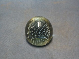 A bubble  glass paperweight 2"