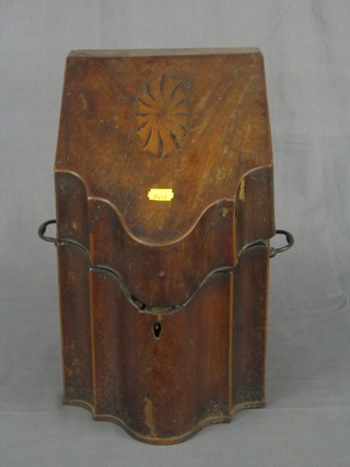 A Georgian mahogany cutlery box with hinged lid 9" (no interior)
