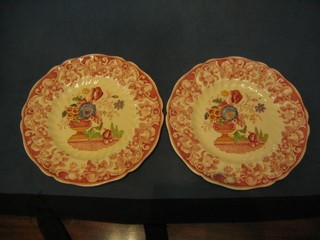 A pair of Royal Doulton Pomeroy patterned plates, the reverse marked D5270 10"