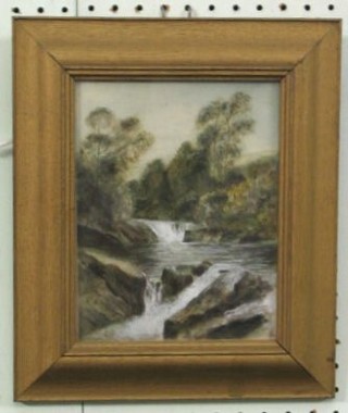 A Victorian watercolour drawing "Torrent" monogrammed P O? 8" x 6"