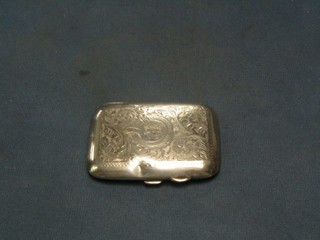 A silver cigarette case Birmingham 1919, 1 oz