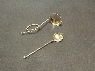 8 Continental silver coffee spoons and matching sugar spoon, 3 ozs