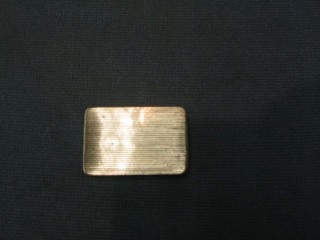 A 19th Century Continental silver vinaigrette with hinged lid (no interior) 2"
