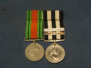 A pair to Chief Officer D Tate, Sussex St John's Ambulance Brigade comprising Defence medal and Service medal for the Venerable Order of St John of Jerusalem, a wristwatch and a small collection of costume jewellery