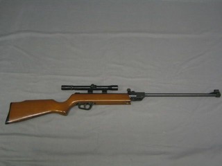 A Spanish air rifle with telescopic sight
