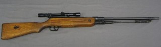An air rifle with telescopic sight