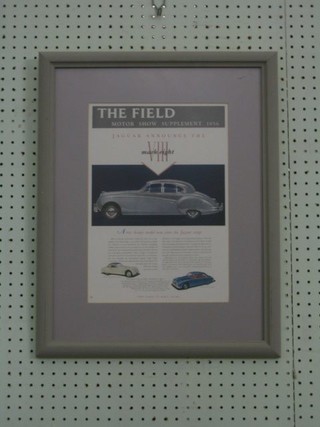 A reproduction advertising poster for the "Enfield 1956 Motor Show" 13" x 9"