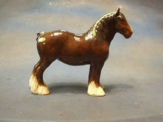 A Beswick figure of a standing Shire Horse 9"