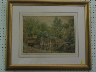 W E Lant, watercolour drawing "Study of a Brook" signed and dated 1906 10" x 14"
