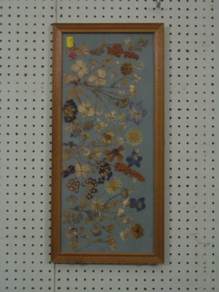 A collage of dried wild flowers 18" x 19"