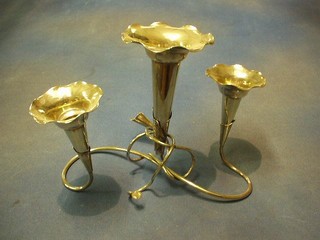 A silver plated 3 branch table centre piece epergne