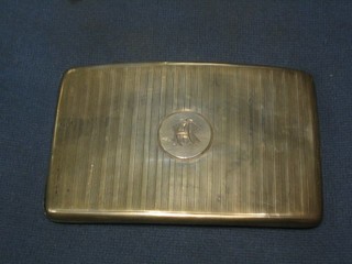 A silver cigarette case Birmingham 1913 4 ozs