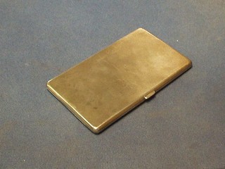 A silver cigarette case with engine turned decoration, London 1932, 6 ozs