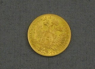 A 1915 Austrian gold coin