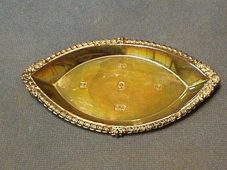 An oval silver pin tray Sheffield 1977 with Jubilee hallmark 5"