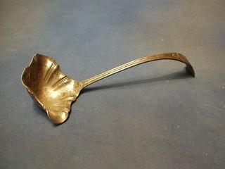 A Queens pattern silver plated ladle