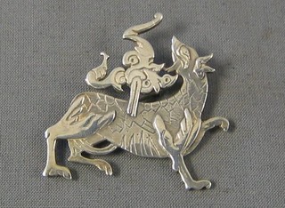 A Scots silver brooch in the form of an Eastern mythical beast