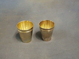 A pair of silver spirit measures, Birmingham 1951 3 ozs
