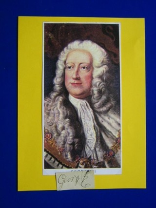 A George II signature on a rectangular piece of paper, 1 1/2" x 3"