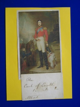 The Earl of Erroll signature on a slip of paper, signed Albert 3 1/2" x 5 1/2"