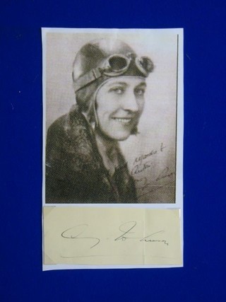 Amy Johnson's signature on a slip of paper 2" x 5"