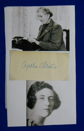 Agatha Christie's signature on a slip of paper 2" x 4"