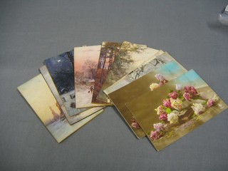 A small collection of various postcards