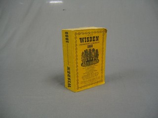 A 1949 edition of Wisden, paper covered