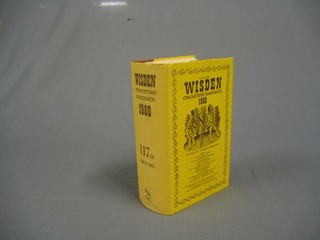 A 1980 edition of Wisden, hard bound