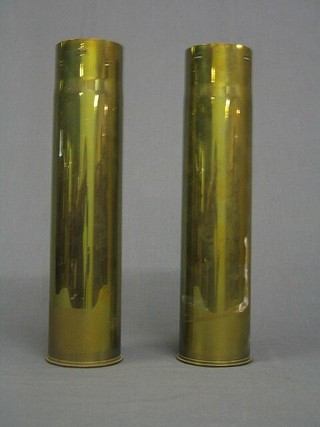 A pair of 75mm shell cases