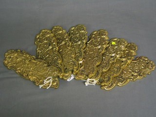 4 pairs of cast brass finger plates