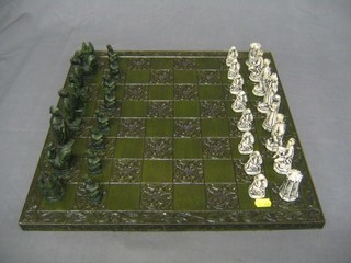A modern resin Battle of Waterloo chess set
