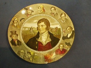 A Royal Doulton plate decorated Burn's characters the base incised 10.16  (2 chips to the rim) 10"