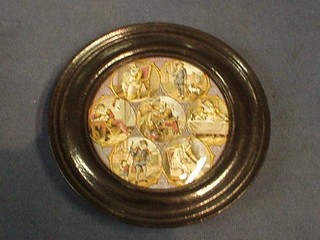A 19th Century Staffordshire pot lid "The Seven Ages of Man"