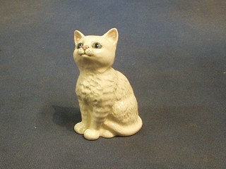 A Beswick figure of a seated white cat 4"
