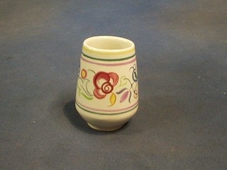 A 1960's Poole Pottery cylindrical vase, the base marked Poole England 4"