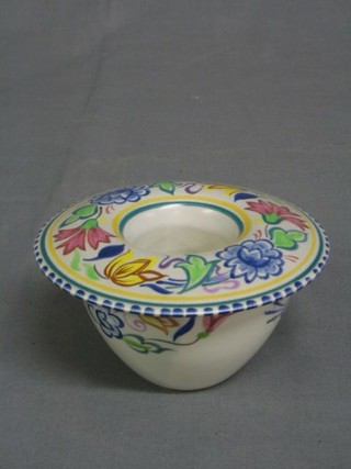 A 1960's circular Poole pottery posy vase 4 1/2" and a circular Poole pottery bowl 3 1/2" (2)