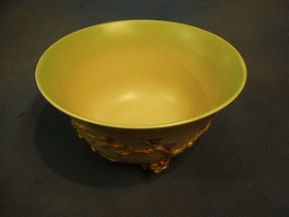 A circular Clarice Cliff bowl decorated an Oriental tree, the base marked Clarice Cliff and impressed 988 10" (f)