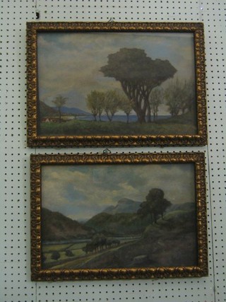A pair of oil paintings on board "Lakeland Scenes" 12" x 18"