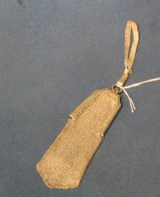A Continental silver chain mail purse 5"