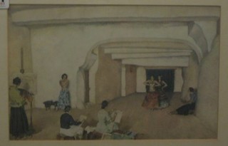 After Sir William Russell Flint, a coloured print "Models and Artists" 6" x 10"