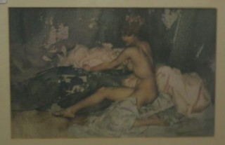 After Sir William Russell Flint, a coloured print "Giseli" 7" x 10"
