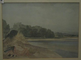 After Sir William Russell Flint, a coloured print "Queen Gwens August Holiday" 7" x 10"