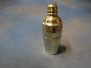 An Art Deco silver plated cocktail shaker by Heath Ltd