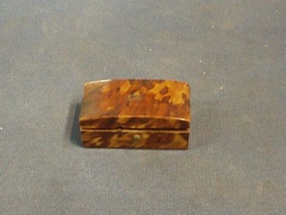 A 19th Century rectangular and dome shaped trinket box with hinged lid 2 1/2"