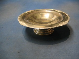 An Art Deco Celtic style circular silver pedestal bowl, raised on a circular spreading base, Birmingham 1937, 15 ozs