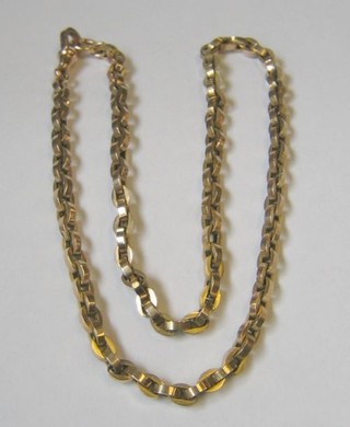A gilt metal belcher link chain