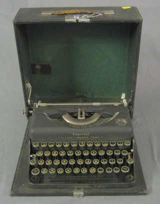 An Imperial Good Companion Model T portable typewriter with case