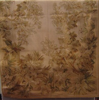 A contemporary Aubusson tapestry wall hanging with floral decoration 97" x  59"