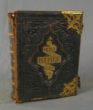 A leather bound illustrated Holy Bible